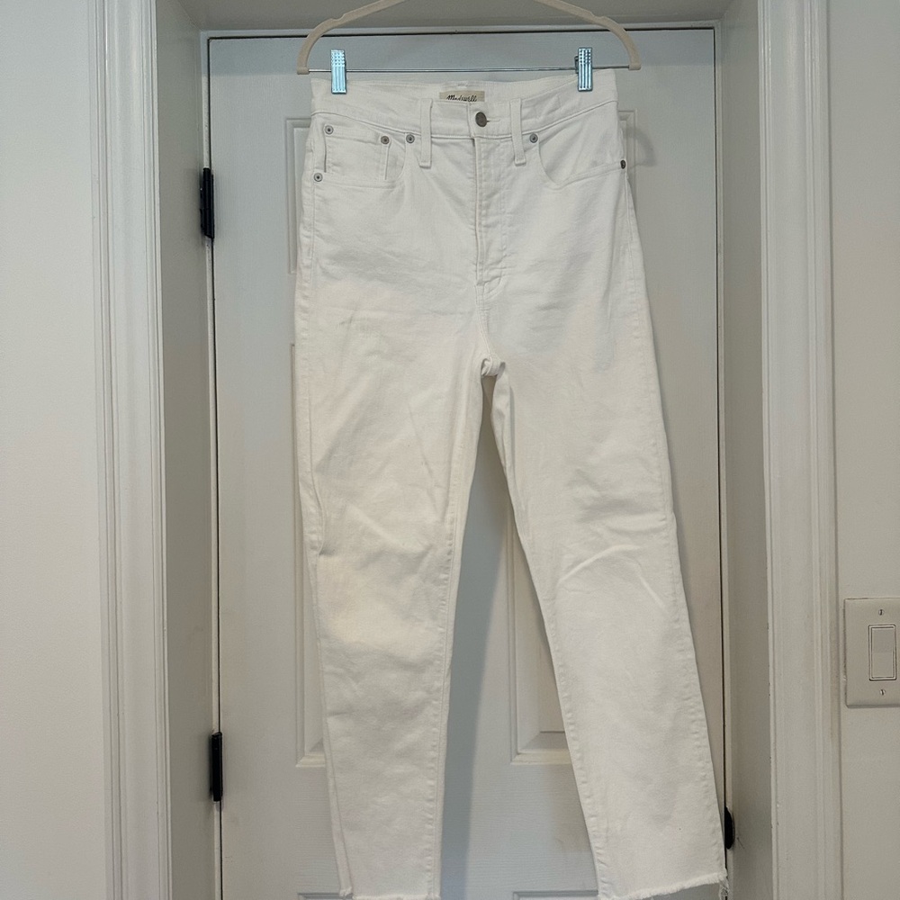 Madewell White High-Waisted Jeans